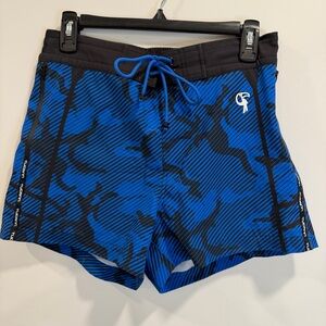 Stylish Blue Camo Board Shorts for Men